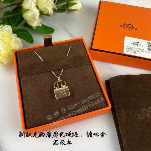 Hermes首飾品 新款925鍍咪金康康包包項鏈 Hermes原版康康項鏈  zgh1505